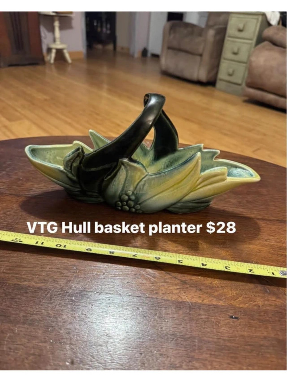 1950s Hull USA Capri #48 basket planter